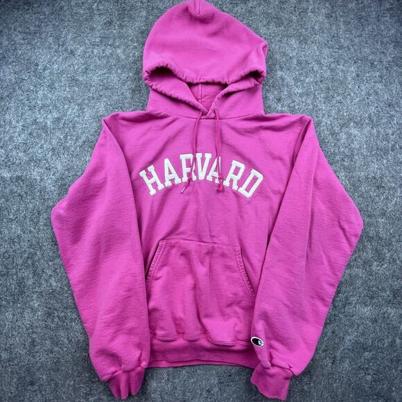 Vintage Champion Harvard Hoodie Womens Small Y2K Sweatshirt College University - Picture 1 of 7